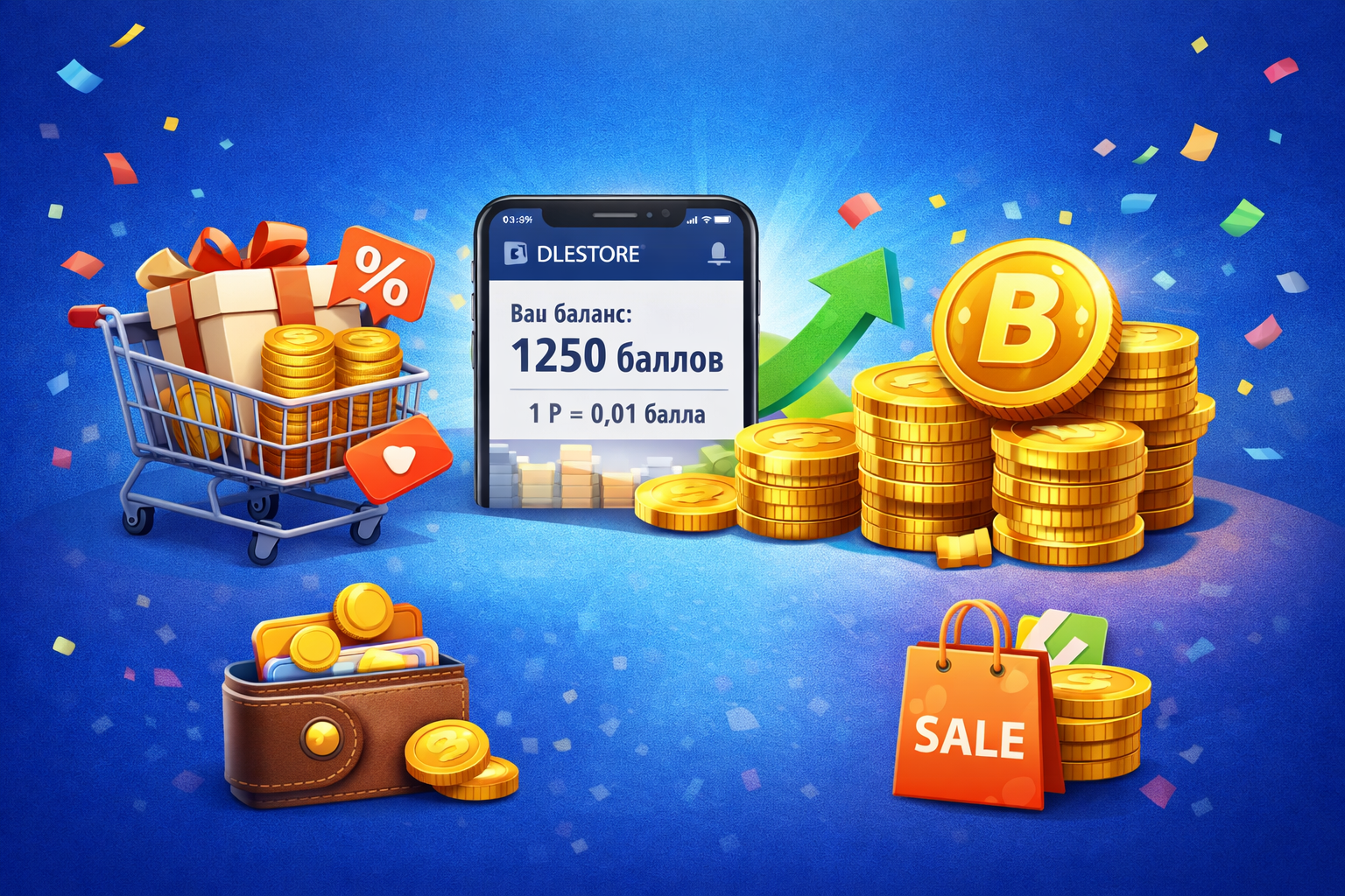 Запуск бонусной системы в DLESTORE: копите и тратьте баллы с выгодой!